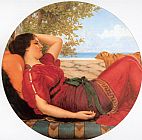 John William Godward Famous Paintings - In Realms of Fancy